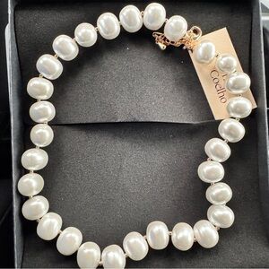Camila Coelho | Jewelry | Nwt Camila Coelho Gold Mother Of Pearl Necklace